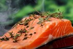 Salmon fillet with herbs